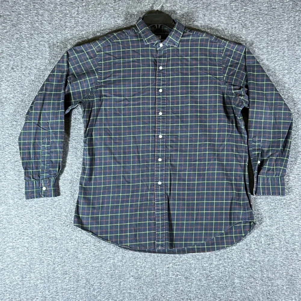 Polo Ralph Lauren Estate‎ Sport Plaid Long Sleeve Button Down Shirt XL Cotton